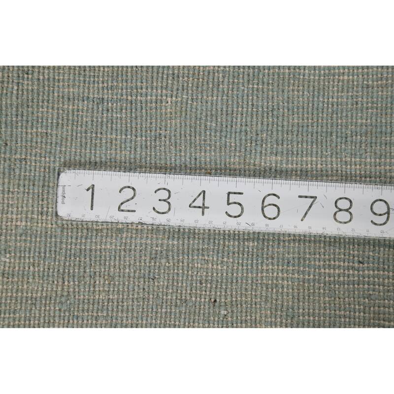 Light Blue Gabbeh Oriental Foyer Rug Bedroom Hand-Knotted Wool Carpet - 3'4"x 5'0"