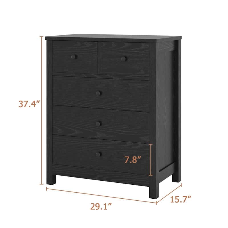 5 Drawer Dresser with Deep Space,Storage Cabinet