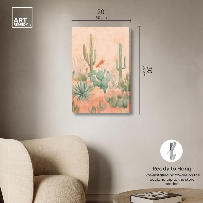 Cactus Ballet Canvas by Art Remedy, Gallery Wrapped