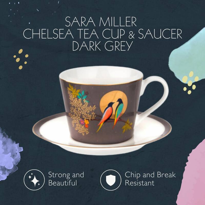 Sara Miller for Portmeirion London Chelsea Teacup and Saucer - 8 oz.