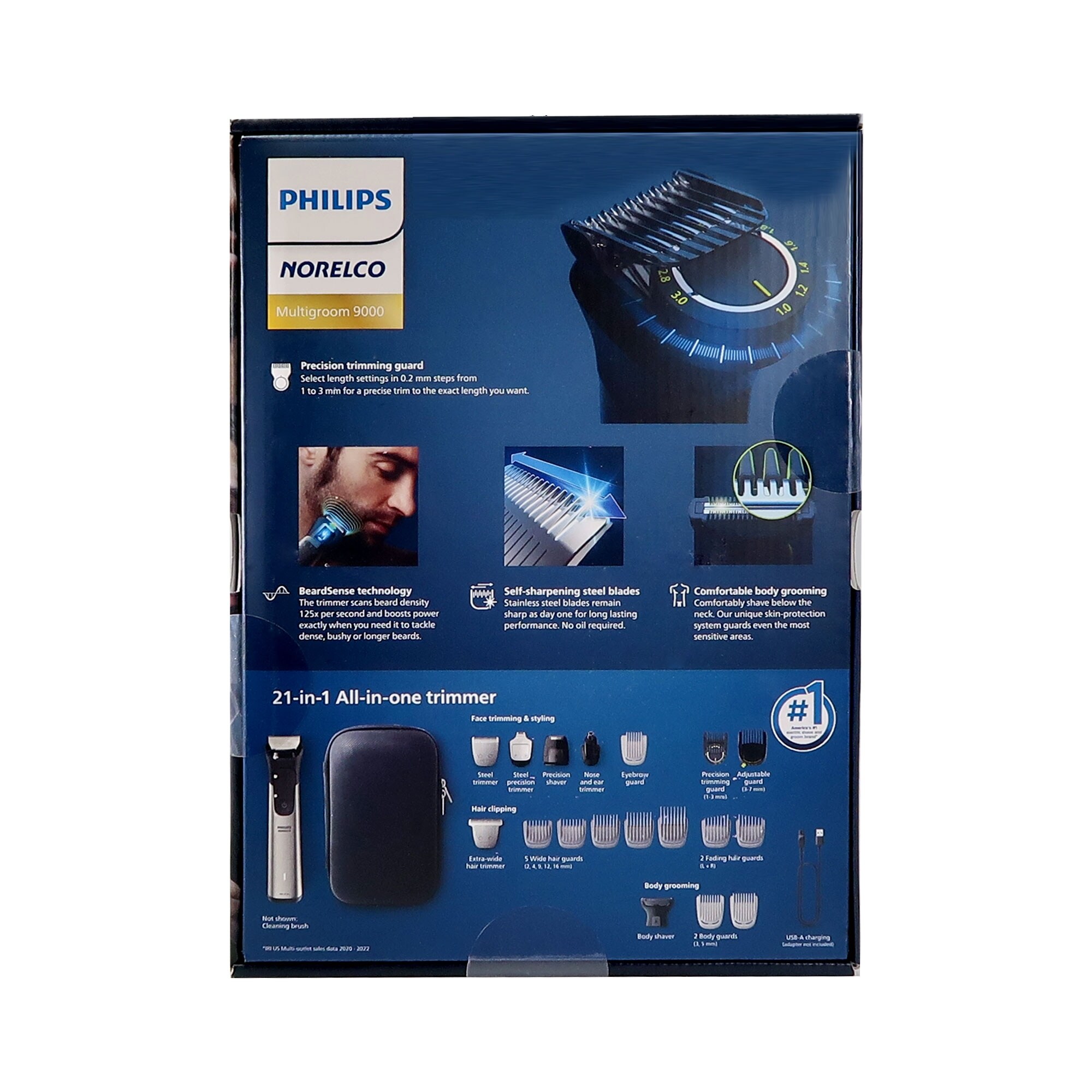 Philips Norelco Multigroom Series 9000 All-In-One Trimmer (Silver