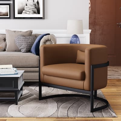 Accent Chair, Velvet Barrel Chair Modern Arm Chair for Living Room
