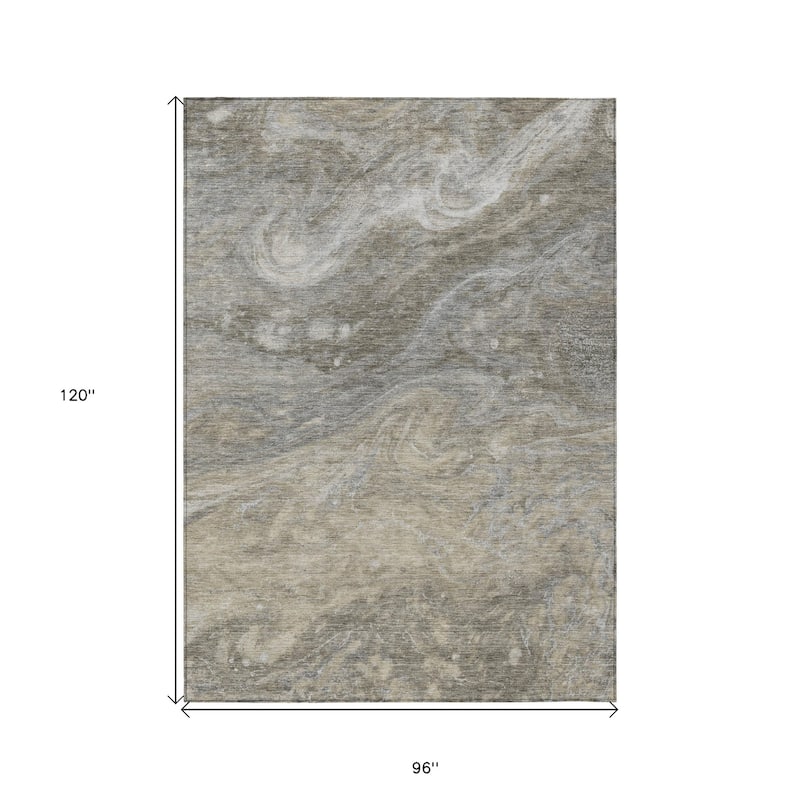 HomeRoots Abstract Transitional Rectangle Outdoor Rug
