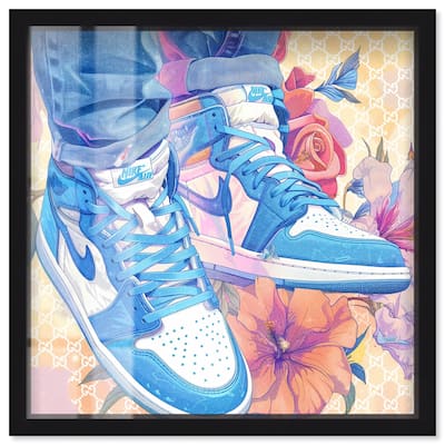 Sneakers in Bloom Shadowbox by Art Remedy