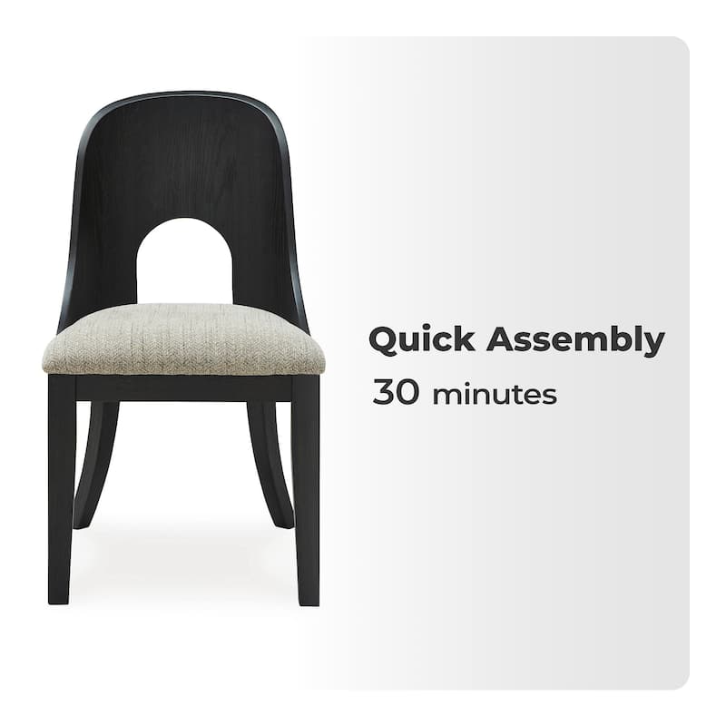 Signature Design by Ashley Rowanbeck Black/Gray Single Dining Chair - 20" W x 23.5" D x 34.5" H