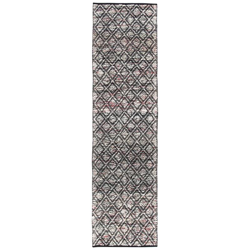 SAFAVIEH Handmade Natura Dalila Casual Wool Rug - 2'3" x 9' Runner - Ivory/Red