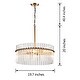 Casandra 4-light Brushed Brass Pendant Crystal Chandelier - Thumbnail 5