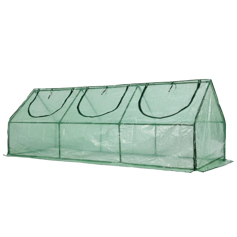 Aoodor Mini Greenhouse with 2 Zipper Doors,