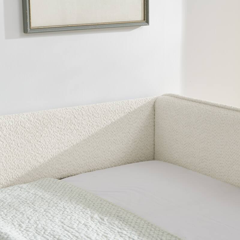 Daybed with Trundle Upholstered Tufted Sofa Bed