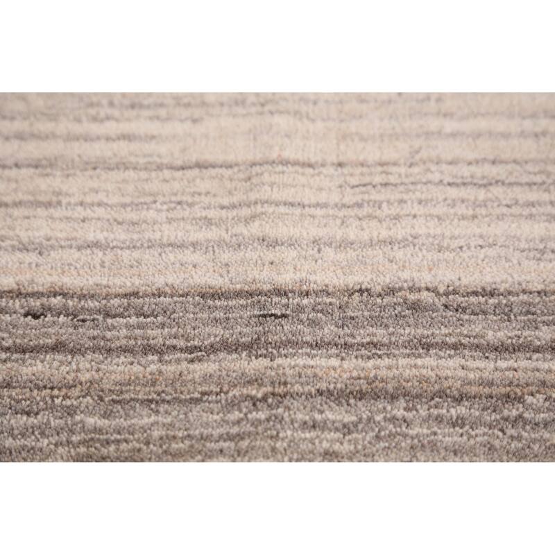 Hand Knotted Oriental 100% Wool Carpet Tribal Bordered Beige & Ivories Gabbeh Area Rug - 7' 11'' X 6' 6''