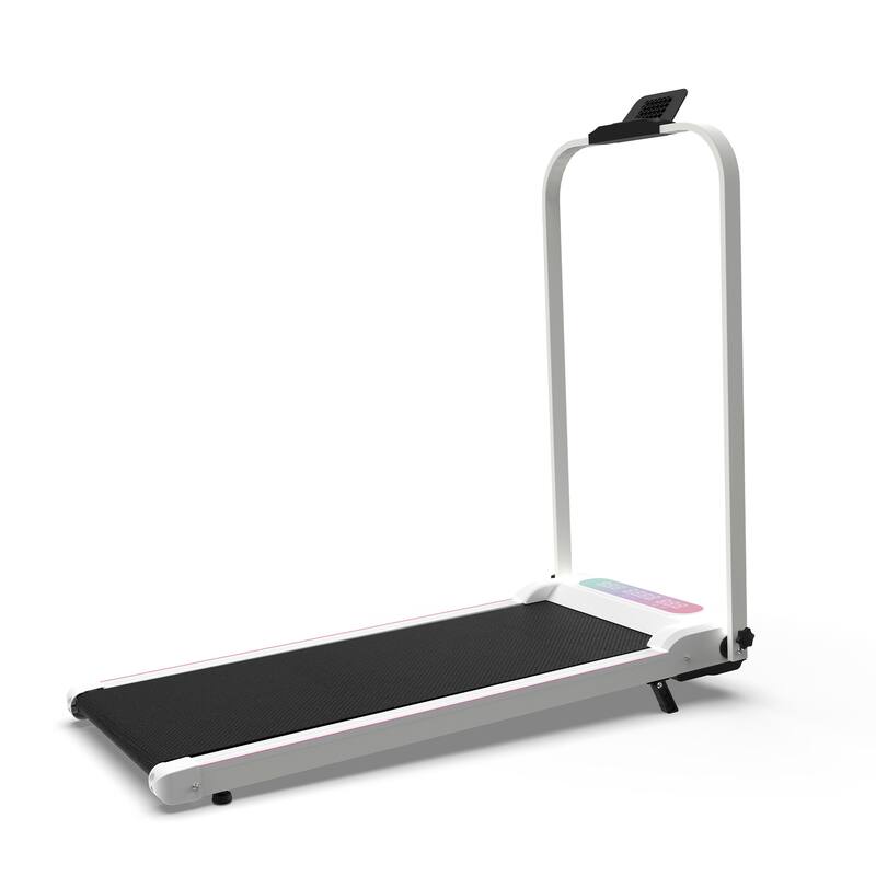 Foldable Treadmill with Handle Bar Incline, 2 in 1 Upgrade Portable Under Desk Walking Pad and Vibration Pad with Remote Control