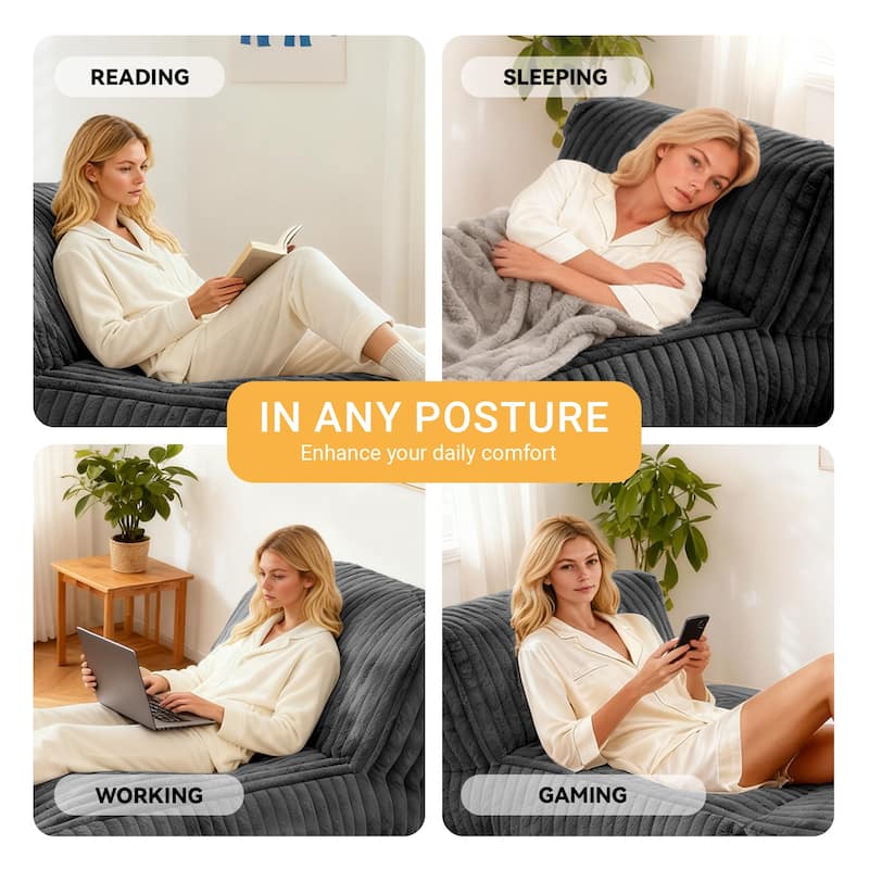 Modular Floor Chaise Lounge - Convertible Sofa Bed for Multi-Scene Use & Compact Spaces