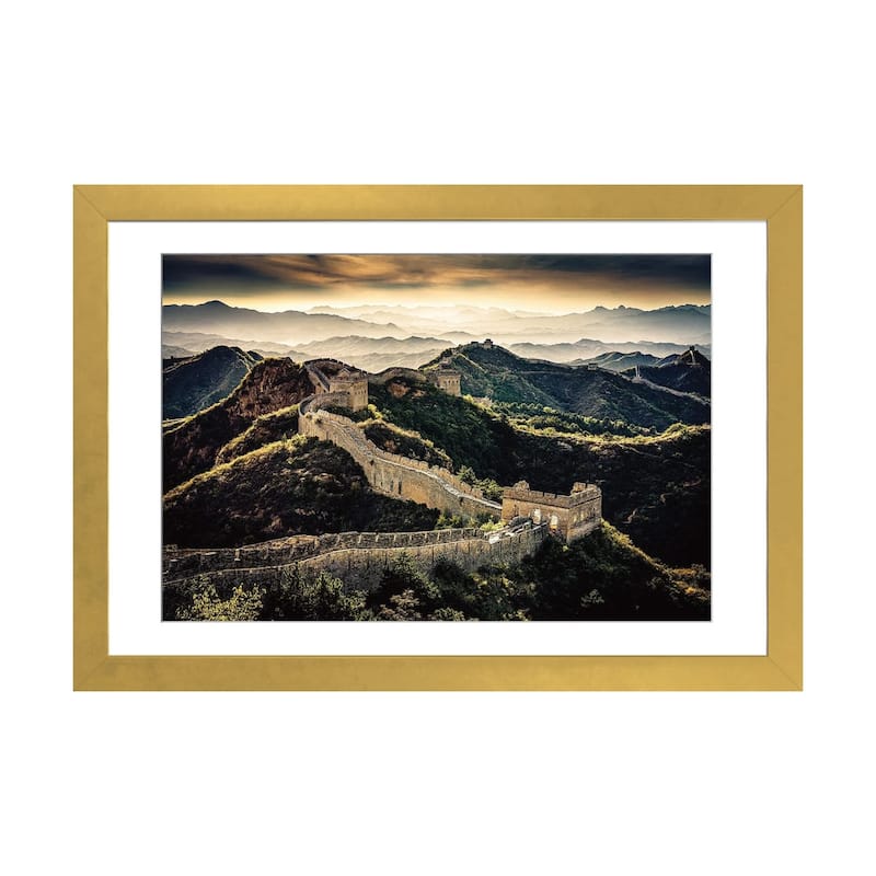 iCanvas "Chinese Wall" by Dieter Reichelt - Gold - 16x24x1