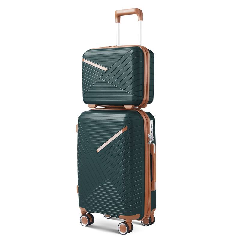 Stylish Lightweight Luggage 4-Piece Set with Expandable Space and Spinner Wheels for Planes and Travel