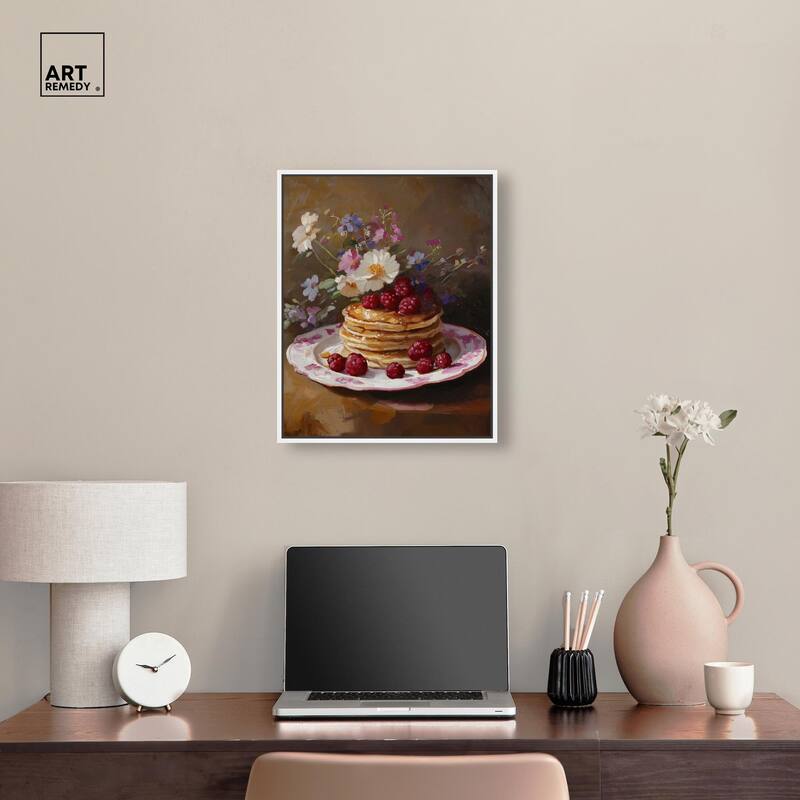 Raspberry Pancakes I Canvas by Art Remedy