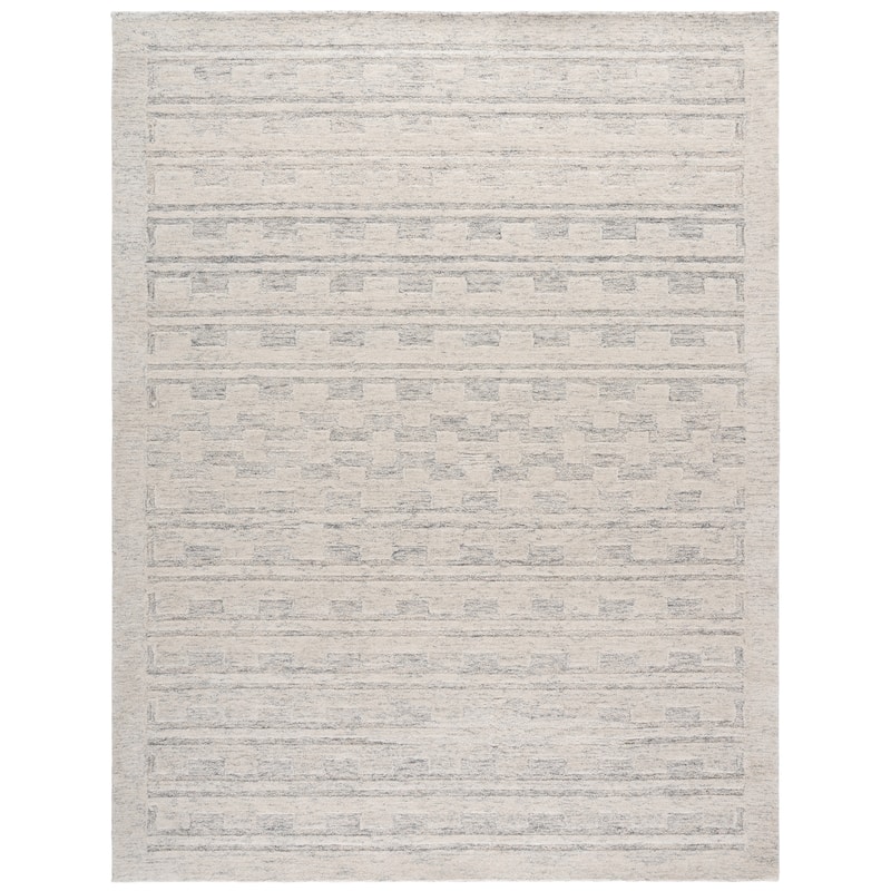 SAFAVIEH Handmade Harvest Bozhidarka Wool Rug - 9' x 12' - Grey/Beige