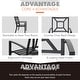preview thumbnail 26 of 31, MAISON ARTS 7-piece Outdoor E-coating Metal Patio Dining Set with Stackable Chairs
