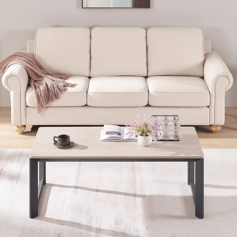 Rosary Blenn Modern Triangular Pipe Coffee Table