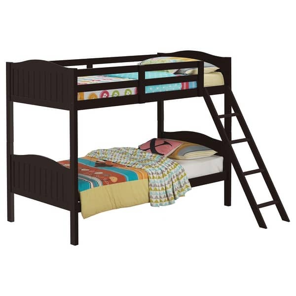 slide 2 of 23, Kid-Friendly Design Twin Over Twin Bunk Bed