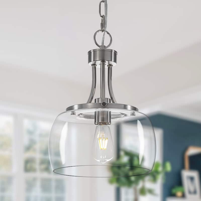 Starsky 1/3-Light Modern Clear Glass Dome Pendant Light