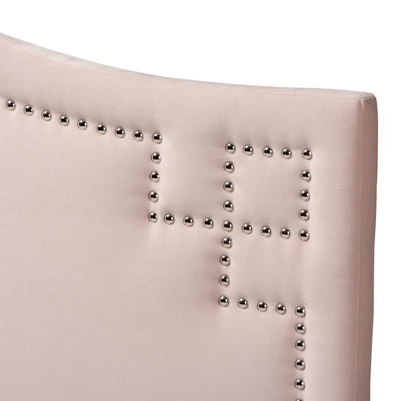 Aubrey Modern and Contemporary Velvet Fabric Upholstered Headboard