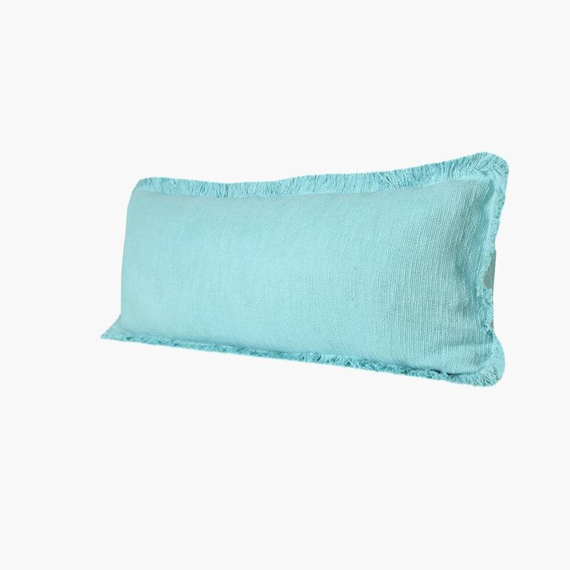 Hidalgo Solid Fringed Throw Pillow by Sevita