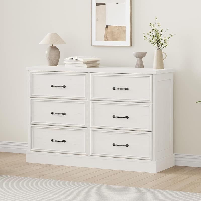 Modern 6 Drawer Bedside Storage Cabinet for Bedroom Organization
