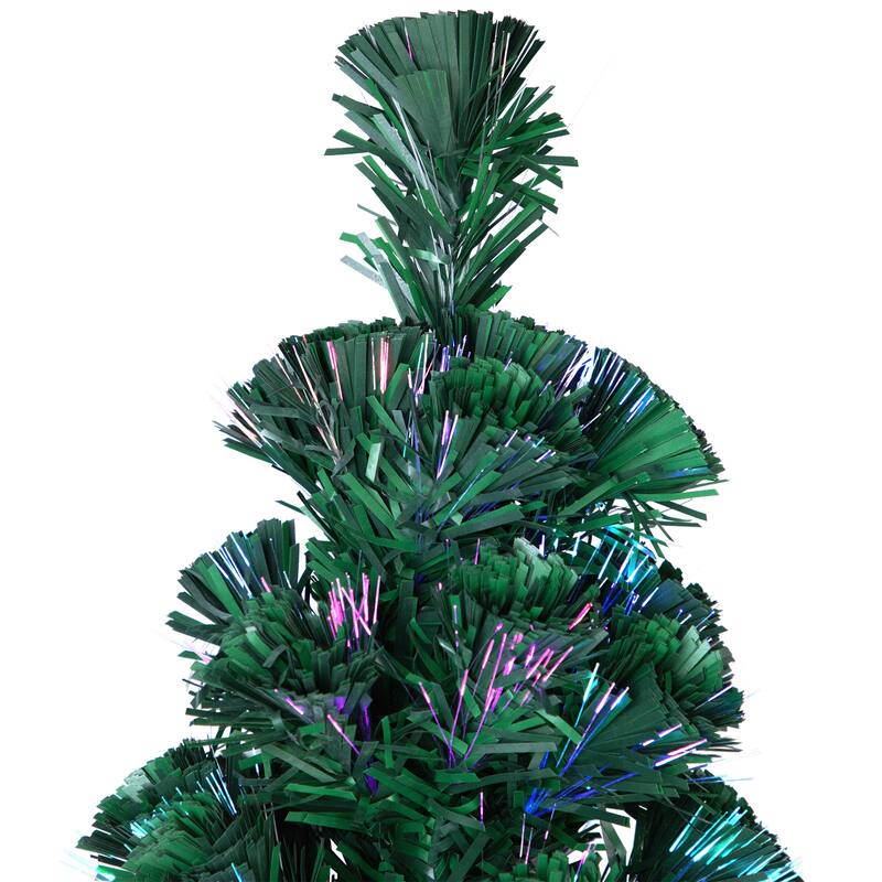 Pre-Lit Medium Color Changing Fiber Optic Artificial Christmas Tree - 7' - 7 Foot