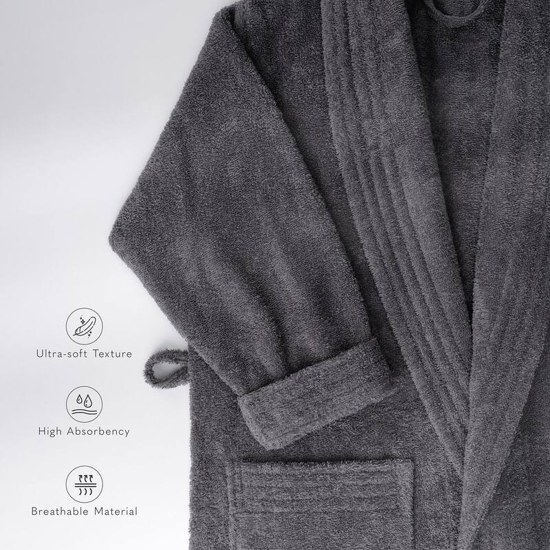 American Soft Linen Women's 100% Cotton Terry Bathrobe - Soft, Absorbent, Quick Dry Turkish Robes for Women