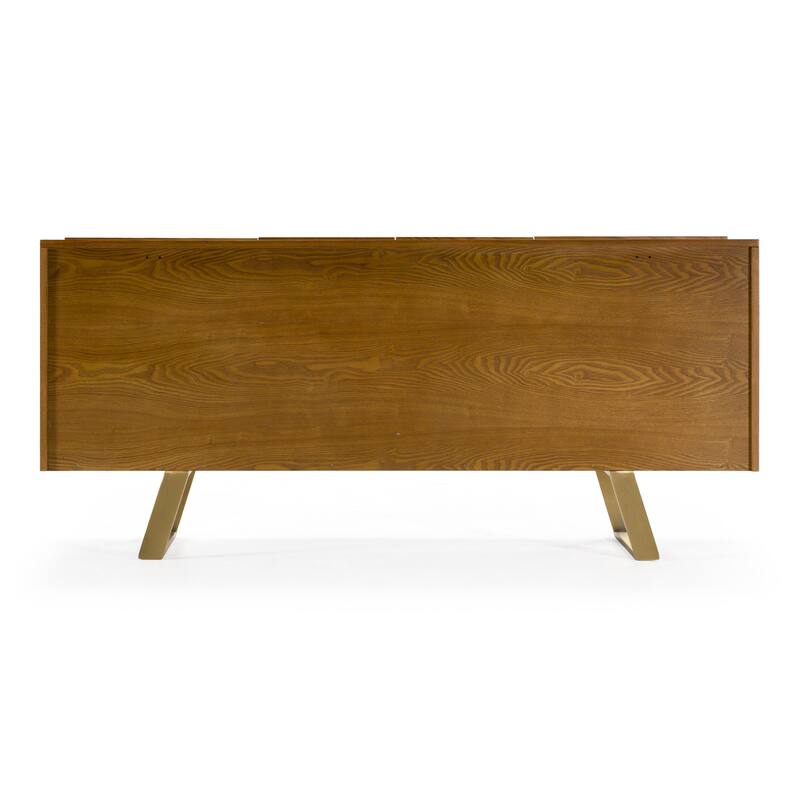 Modrest Finley Mid-Century Walnut & Gold Buffet