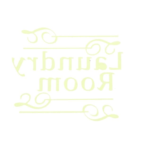 Shop Laundry Room Letter Design Door Wall Sign Label Decal Self