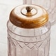 preview thumbnail 4 of 3, Clear Glass Living Room Decorative Jars with Wood Lids (Set of 3)