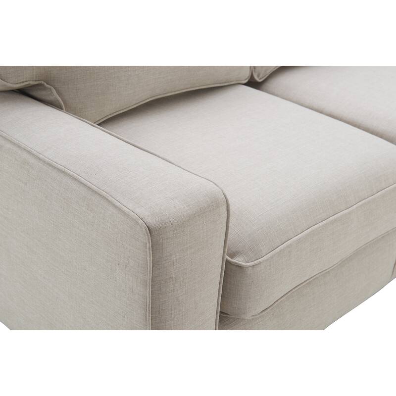 Serta Palisades Upholstered 61" Sofas for Living Room Modern Design Couch, Straight Arms, Tool-Free Assembly