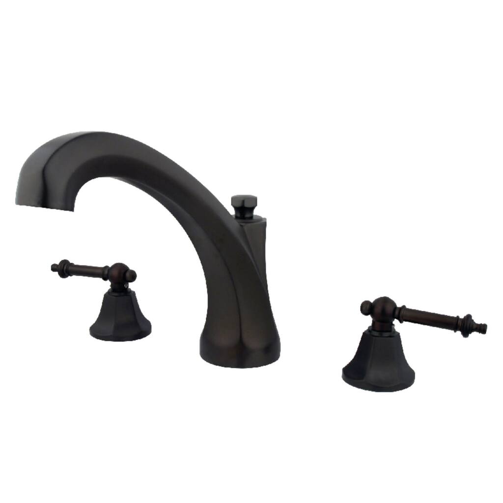 Kingston Brass Metropolitan Deck Mounted Roman Tub Filler with Lever