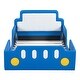 preview thumbnail 5 of 19, Twin Size Race Car-Shaped PU Leather Platform Bed with Wheels, Cartoon Bed Frame with Slat Support for Kids Teens Boys Girls