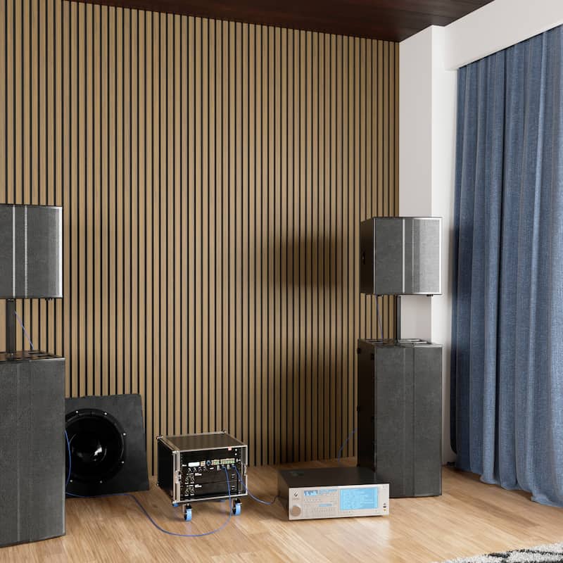 Acoustic Soundproof Slat Wall Panels 3D Decorative Wall Paneling