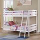 preview thumbnail 6 of 5, Furniture of America Diol Solid Wood Twin Over Twin Bunk Bed with Attached Ladder White