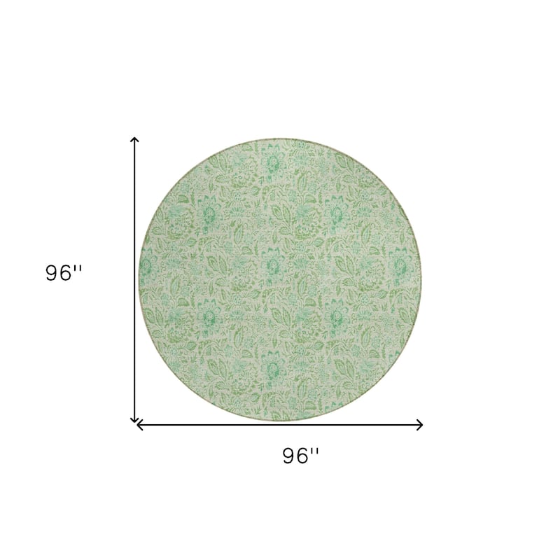 HomeRoots Floral Transitional Rectangle Outdoor Rug