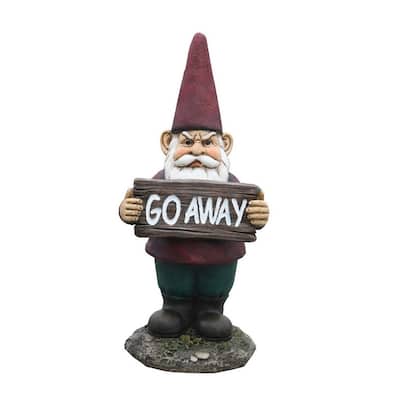 9.3" Resin Gnome "Go Away"