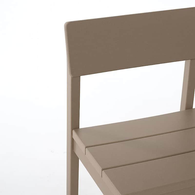 2-Pack HDPE Indoor/Outdoor Dining Chairs, All-Weather Garden & Patio Side Chairs with Modern Backrest