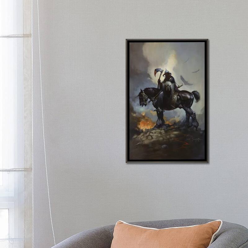 iCanvas "Death Dealer" by Frank Frazetta Framed
