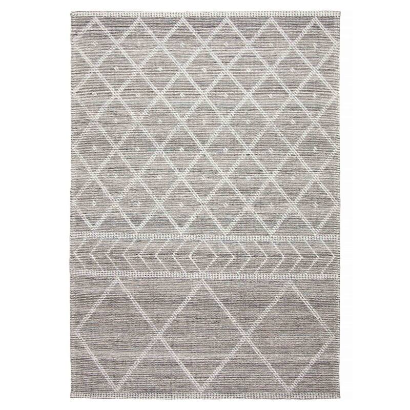 ECARPETGALLERY Braid weave Sienna Grey Wool Rug - 5'3 x 7'7 - Grey - 5'3 x 7'7