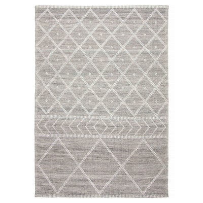 ECARPETGALLERY Braid weave Sienna Grey Wool Rug - 5'3 x 7'7