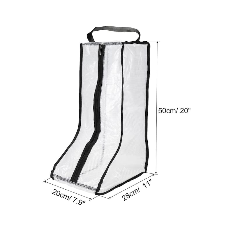 2pcs Tall Boots Storage Bag, Dust Proof Boots Bag for Home Travel - Black