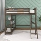 preview thumbnail 11 of 16, Max and Lily Full-Size High Loft Bed with Bookcase
