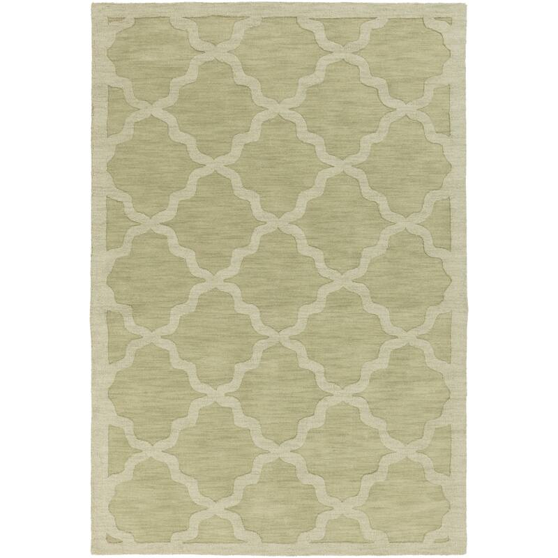 Hand-Tufted Amy Tone-on-Tone Lattice Wool Area Rug