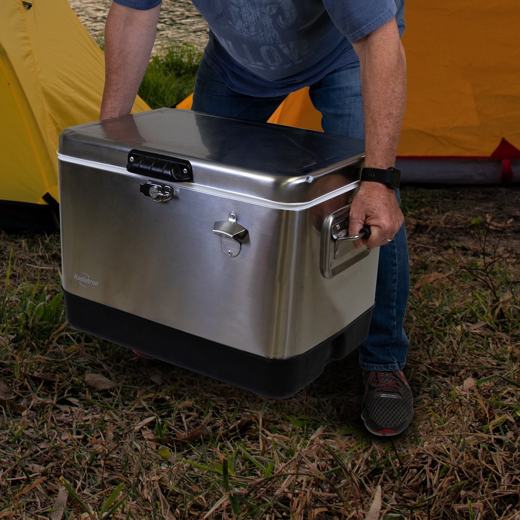 Metal deals ice cooler