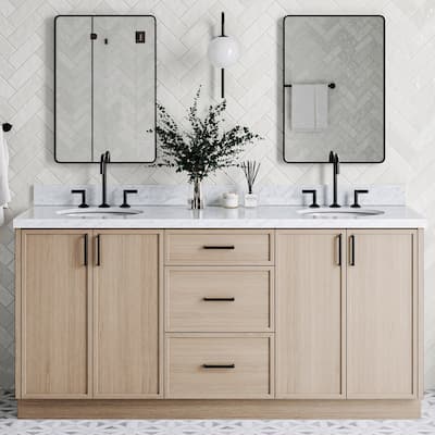 Ariel K73DCWOVO Kelly 73" Free Standing Double Basin Vanity Set with