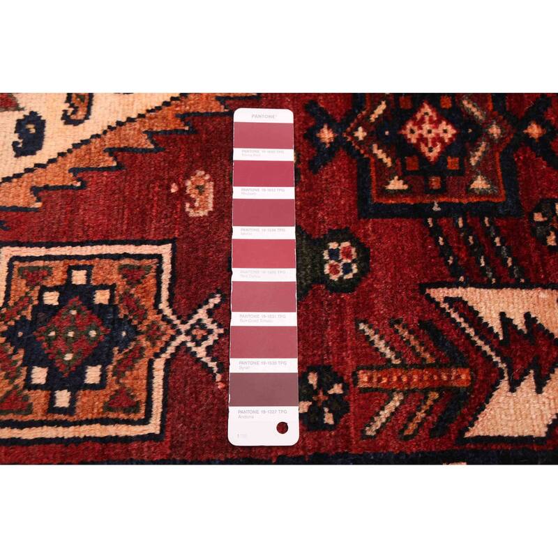 ECARPETGALLERY Hand-knotted Andelz Dark Red Wool Rug - 4'2 x 6'7