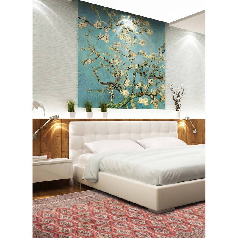 ECARPETGALLERY Hand-knotted Finest Peshawar Bokhara Red Wool Rug - 7'1 x 9'9